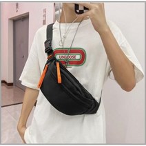 패션가방 숄더백 캐주얼 허리쌕 바이크 힙색 1p 슬링백 크로스 라이딩 등산 캠핑, 오렌지