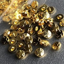 50pcs 4mm 금속 스타 미니 버튼 정강이 작은 인형 액세서리 공예품 Scrapbooking DIY 실버 골드 황동 블랙, [05] gold