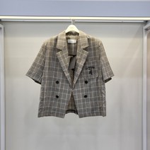 ab.f.z AFX3H04H/린넨체크반팔자켓
