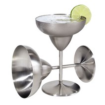 OGGI 스테인리스 스틸 마가리타 고블릿 칵테일잔, 2개입