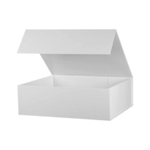 MUMUPACK 엑스트라 라지 핑크 선물 상자 48.3 x 40.6 15.2cm(19 16 6인치) 거대한 상자 뚜껑 자석 클로저가 있는 대형 신랑 들러리 제안 웨딩 드레스용, White