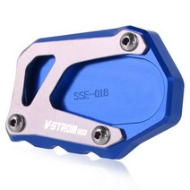 오토바이 사이드 스탠드 확대기 플레이트 패드 스즈키 V-STROM 1000 1000XT DL Vstrom 2014 킥스탠드 확장 보호, Blue V-STROM 1050