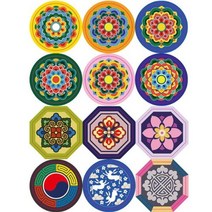 (3장1세트)전통문양 스티커 B타입