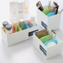 화장대 화장품 뷰티용품 수납 칸막이 수납함 여대생 디자인 소품 바구니, 4번 슬림 투명