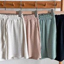 린넨 골지 밴딩 반바지 206K048S 빅사이즈 여성의류