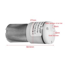 진공펀프 에어컨진공펌프 로터리 베인 공기 미니 370 모터 공기 펌프 DC 3-5V 자기 프라이밍 음압 진공 액, 한개옵션0