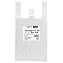 롯데 비닐쇼핑봉투 특대형 55 x 70cm 100매 화이트