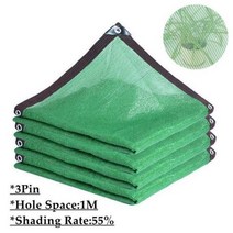 어닝룸 텐트 녹색 HDPE 울타리 그물 발코니 개인 정보 보호 스크린 정원 건물 차양 Pergola 캠핑 전망대 쉼터 태양 항해, 3PinGreen-BlackLine+1.5mx7m