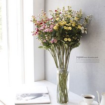 cocooning 홈가드닝 조화부케 6color 메리골드 로즈 조화 인테리어, 옐로우