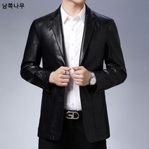 남자 가죽옷 남 봄가을 중년가죽자켓 아빠룩 캐주얼 정장 중장년 코트 얇은 남성복