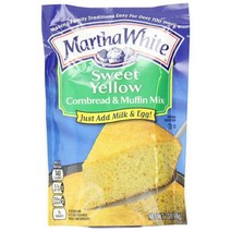 1+1 Martha White Sweet Yellow 콘브레드와 머핀 믹스 7온스 패키지12개 팩, 화이트 스위트 옐로우
