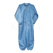 KJ 방진복 원피스 제전복 무진복 제전방진복 클린복 크린룸 반도체 정전기방지 작업복 C카라원피스, 스카이블루-XL(100), 1개