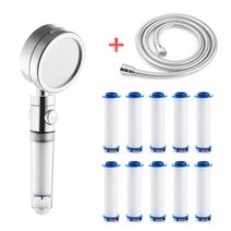 수텔라 360도 온오프 마사지 필터 샤워기 헤드 필터 10p 샤워호스 2m 세트 SINCERE&CO, 1세트