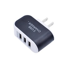 110V-220V 3 포트 USB 벽 충전기 어댑터 캔디 색상 휴대 전화 아이폰 여행 충전 안 드 로이드에 대 한 표시기, [01] US blue