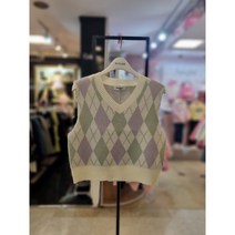 에꼴리에 동아쇼핑 NC상봄봄 비교불가 꾸안@겨울 가을 봄 @자카드 크롭니트 베스트 조끼 빠른배송 23년 언제나 입기좋은 깔끔한 귀요미 니트 조끼 남여 공용 23A3056 IV