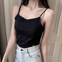 Genpezer 여성 여자 나시 민소매 레이스 봄 여름 가을 겨울 의류 옷 무지 펄 빤짝이