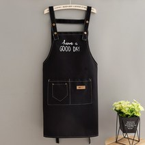 ETL 캔버스앞치마 공방 캠핑 카페 작업용 두꺼운 내구성좋은 공구 바비큐 목수 수납앞치마, 멜빵 순면 캔버스 DAY 블랙개