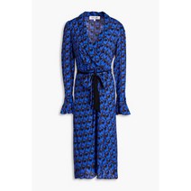 DIANE VON FURSTENBERG 다이앤 본 퍼스텐버그 Anuj wrap-effect printed crepe de chine 미디 원피스130831