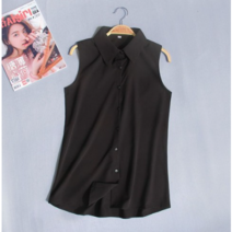 여름 민소매 블라우스 여성 오버사이즈 루즈핏 셔츠