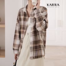 [카라] KARRA (77까지)소프트뮤트체크셔츠_KB3SSH007C