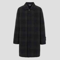 빈폴 22FW[BC2930A23H]카키 울 블렌드 체크 쇼트 발마칸 코트