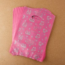 예쁜 팬시 비닐봉투 쇼핑백 포장 100p 깔끔한 서점용 선물샵 악세서리샵 약국용, 1개