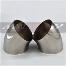 자동차부품 51mm 63mm OD 위생 버트 용접 45 도 엘보 벤드 파이프 304 스테인레스 스틸 자동차 배기 머플러, 07 102mm