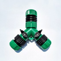 가든서브 984 Y형 3구 호스 분배 커넥터 호스연장 어댑터, 1개