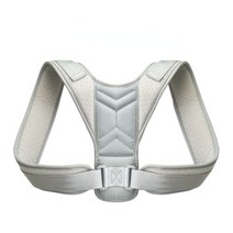 어깨 교정기 직각 어깨 라운드숄더 교정 등펴는기구 벨트 쇄골 척추 뒤 요추 방지 꼽추, 회색, 특대형 80-120kg