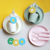 이케아 식기 컵 그릇 접시 커트러리 어린이집 유치원 생일 답례품 구디백 영어 유치원 답례품 선물, 02_이케아 3종세트+포장망+완포장