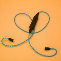 diy mmcx 블루투스 케이블 shure se215 se315 se535 se846 ue900 헤드폰 이어폰 어댑터 무선 케이블(mic line cords), 블루 mmcx