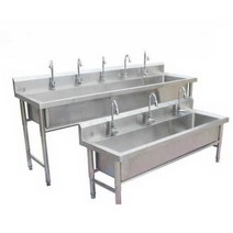 스테인리스싱크대 씽크대 캠핑장개수대 세면 수도꼭지, 2500x500x550 싱글 냉수 수전5개