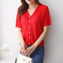 아크릴반팔가디건 1029918 OUTER 기본가디건 블랙 Black 아이보리 Ivory 모카 Mocha 머스타드 Mustard