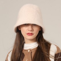 호제니 얼굴 소멸 퍼 버킷햇 앙고라 벙거지 모자