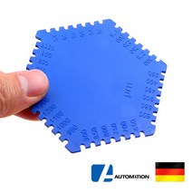 오토메이션 습도막게이지(플라스틱) 습도막게이지 독일산 25~2000um 6면 습식 도막 게이지 플라스틱 가벼운 경량 WET GUAGE 두께 육면 도막게이지 웻게이지 두께게이지 두께측정기, 1개