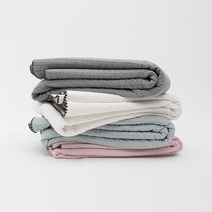 슬로우린넨 스티치 순면 침대패드 겸 스프레드 퀸, 화이트