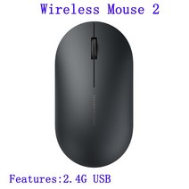 버팀컬마우스 레이저마우스 Xiaomi 무선 마우스 2/라이트/패션 블루투스 USB 연결 1000 인치 당 점 2.4GHz 광학 음소거 노트북 오피스, 05 Wireless Mouse 2, 한개옵션1