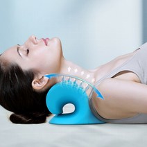 목견인기 목 교정기 베개 목스트레칭 넥스트레처 교정 견인기 목견인 넥스트레쳐 경추 목운동 스트레칭 목교정 목베개 기구, R79103L(민트, 1개