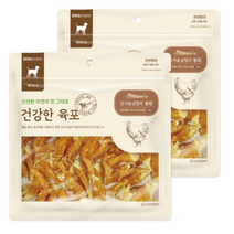 굿데이 건강한육포 강아지간식 240g, 20개, 닭가슴살말이 황태