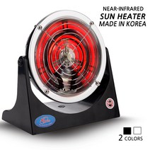 썬히터 근적외선 미니히터 전기난로 난방기 온열기, 블랙, DWH-450