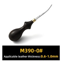 WUTA-가죽 엣지 베벨 러 프로 스카이빙 공예 작업 도구 M390 다이 스틸 에보니 핸들 커터 Edger 크리저, 01 Size 0 (0.35mm)