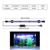 LED 수족관 빛 방수 어항 클립 램프 잠수정 바 스트립 수중 장식, 미국 Q50BW