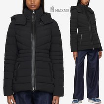 맥케이지 22FW ALISSA 스트레치 덕다운 여성 패딩 코트 BK