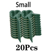 식물 정원 원예 재배 20Pcs 재사용 가능한 녹색 Greenhous 야채 꽃에 대한 고정 클립 줄기 덩굴 포도 클램프 지원 줄기를 곧게 펴십시오, s