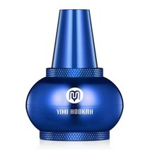 Yimi 물 담뱃대 알루미늄 시샤 당밀 포수 대형 챔버 공기 흐름 유니버설 핏 직경 5.5cm 높이 7.4cm, [02] blue