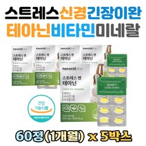 50대 60대 남성 여자 스트레스 신경 긴장 이완 영양제 테아닌 홍경천 비타민 b6 c 마그네슘 아연 엘테아닌 판토텐산 캐모아일 발레리안 항산화 면역력 완화 중년 직장인