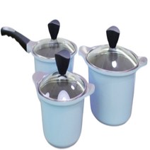 줄리엣 세라믹 냄비 3종세트 냄비세트 스카이블루, COLOR:스카이블루