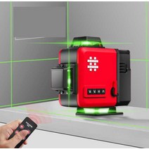 레이져 수평기 휴대용 미니 레벨기 오토 그린라이트, 7562E2선식레벨미터리튬배터리2개