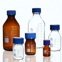 실험실 투명 및 갈색 나사 캡 시약병 유리 샘플 병, 04 250ml-2pcs