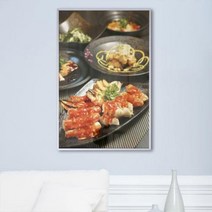 맛있는킹크랩 중형메탈액자.꾸밈, 올리브／1타입